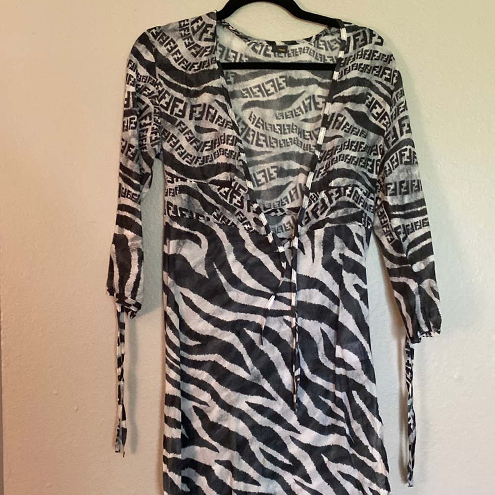 Authentic Fendi beach cover up dress